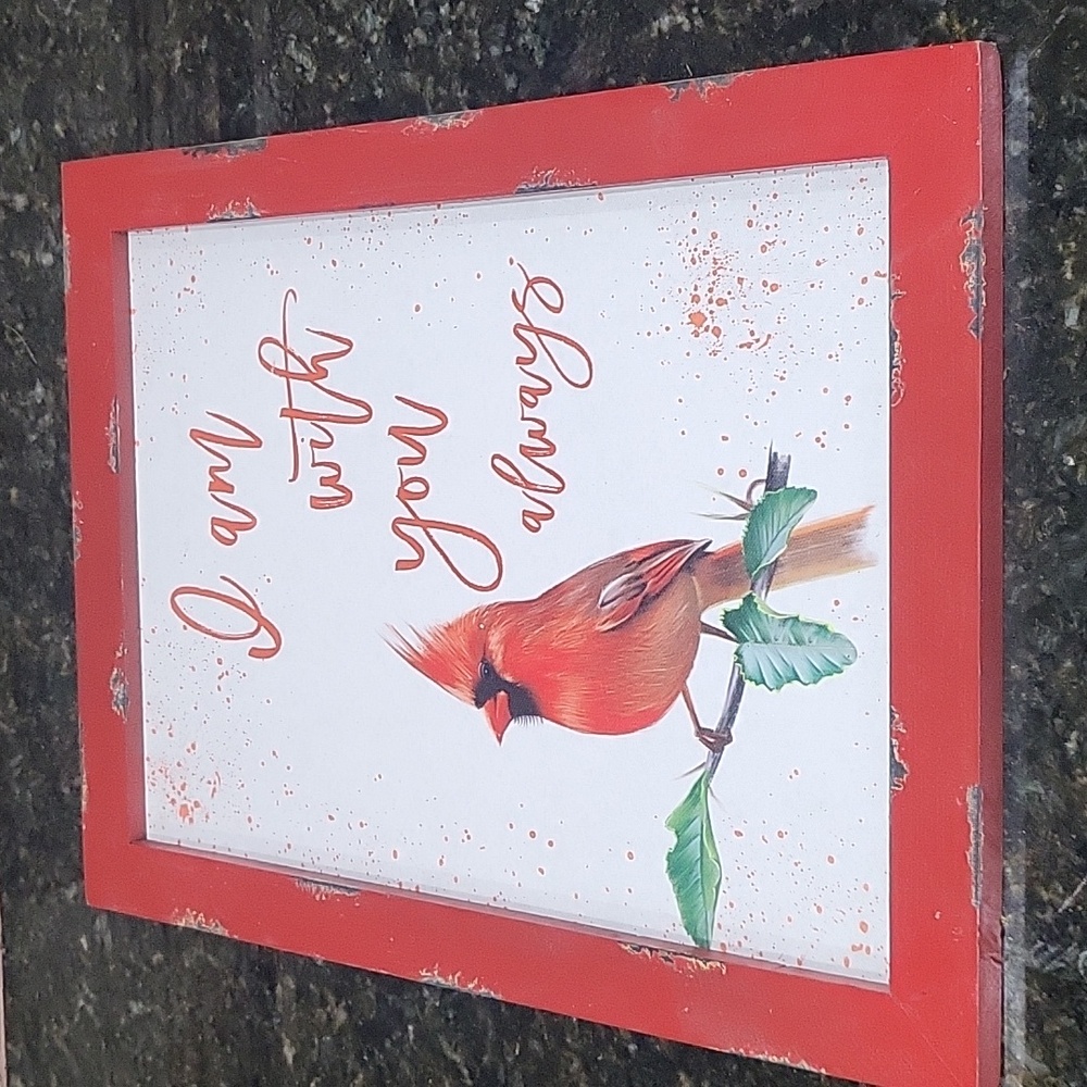 12" x 16" "Always With You" Cardinal Frame Wall Decor